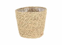 Hangbloempot Ø15xH11,4cm - borstelgras - naturel- Vazen & Bloempotten|Vazen & Bloempotten