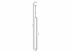 Hanglamp 60cm GU4 - aluminium - wit- Hanglampen