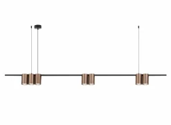 Lusters|Hanglampen|Hanglamp 150cm 7xGU10 - aluminium - brons