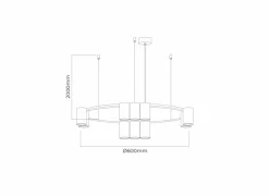 Lusters|Hanglampen|Hanglamp Ø60cm 10xGU10 - aluminium - brons