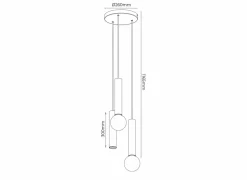 Hanglamp Ø35cm 2xGU10 3xE27 - aluminium - zwart- Lusters|Hanglampen