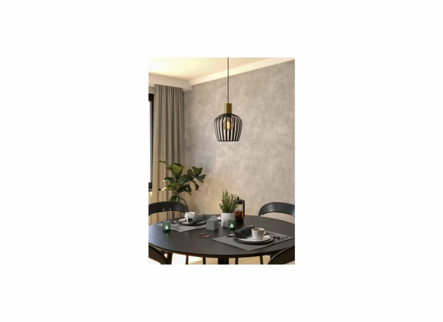 Hanglamp Empoli Ø20cm 40W E27 staal zwart- Hanglampen