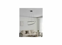 Hanglampen|Hanglamp Ruotale Ø70cm 42W LED metaal zwart