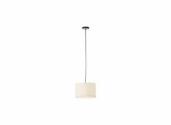 Brilliant Hanglamp Teddy 1x20W E27 Ø35cm - metaal/stof - beige- Hanglampen