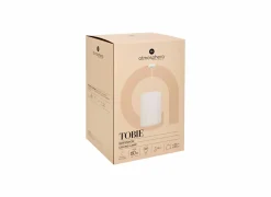 Hanglamp Tobie Ø25cm - katoen/staal - wit- Hanglampen