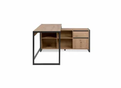 Hoekbureau Denver 139x142x75cm - decor - artisanale eik & antraciet- Hoekbureaus|Kantoorbureau