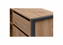 Hoekbureau Denver 139x142x75cm - decor - artisanale eik & antraciet- Hoekbureaus|Kantoorbureau