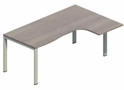 Gorbe Hoekbureau Portico 180x120x73cm - melamine - nebraska & aluminium- Hoekbureaus|Kantoorbureau