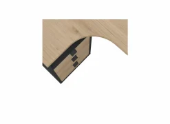 Hoekbureau Sign 150x100x76cm - decor - jackson hickory & mat grijs- Hoekbureaus|Kantoorbureau