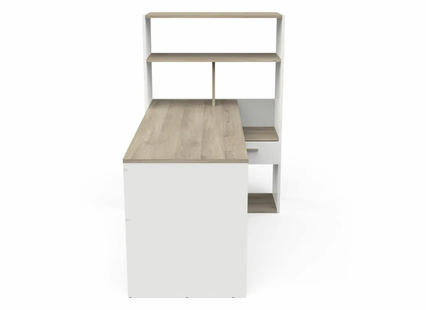 Hoekbureaus|Kantoorbureau|Hoekbureau Strate 156x133x91cm - decor - kronberg eik & wit