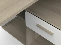 Hoekbureaus|Kantoorbureau|Hoekbureau Strate 156x133x91cm - decor - kronberg eik & wit