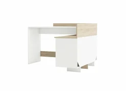 Demeyere Hoekbureau Thales 128x106cm - decor - brushed oak & white pearl- Hoekbureaus|Kinderbureaus