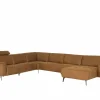 Hoeksalons|Hoeksalon 2290  371x281cm - stof - cognac met relax
