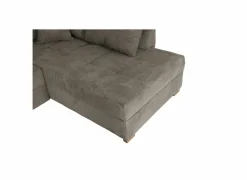 Hoeksalons|Hoeksalon Abby 311x170cm - stof - bruin met bedfunctie