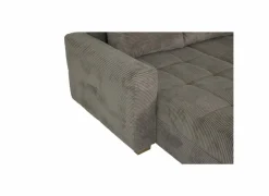 Hoeksalons|Hoeksalon Abby 311x170cm - stof - bruin met bedfunctie