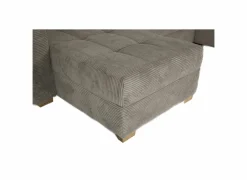 Hoeksalons|Hoeksalon Abby 311x170cm - stof - bruin met bedfunctie