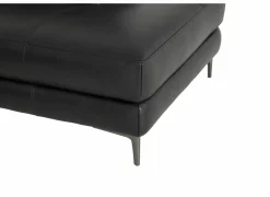 Hoeksalon After 295x232cm - leder - zwart met relax- Hoeksalons