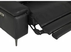 Hoeksalon After 295x232cm - leder - zwart met relax- Hoeksalons