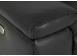 Hoeksalon After 295x232cm - leder - zwart met relax- Hoeksalons