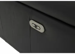 Hoeksalon After 295x232cm - leder - zwart met relax- Hoeksalons