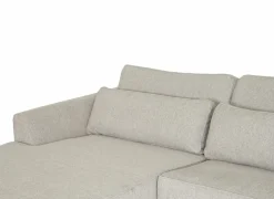 Hoeksalons|Hoeksalon Alcamo 331x184cm - stof - grijs met poef