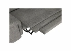 Hoeksalons|Hoeksalon Amira 290x228cm - stof - grijs met relax