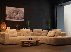 Hoeksalons|Hoeksalon Argus 327x283cm - stof - taupe