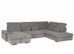 Hoeksalons|Hoeksalon Artus 371x260cm - stof - grijs