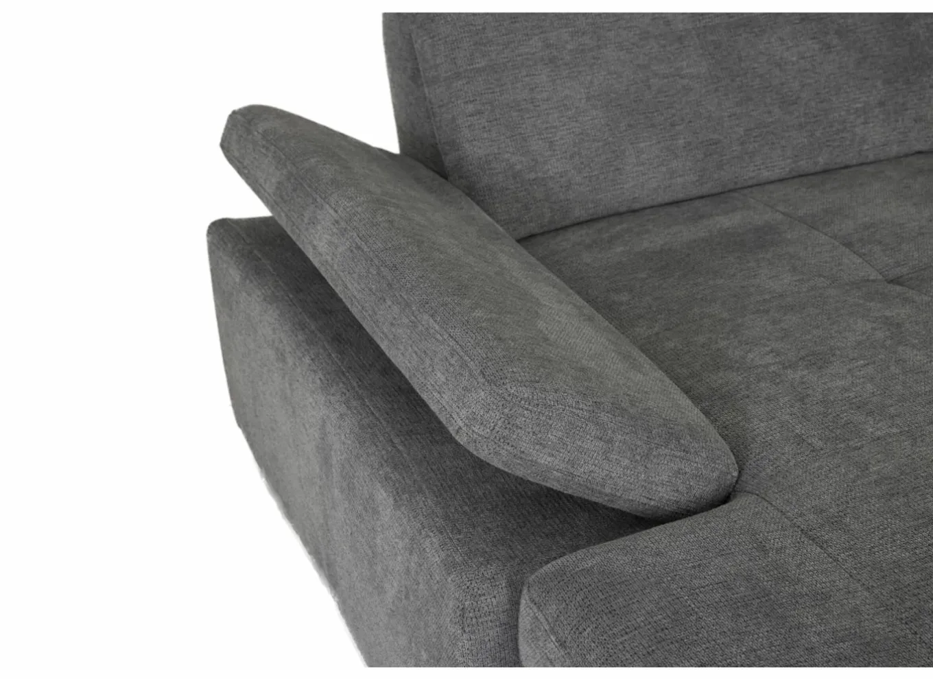 Hoeksalons|Slaapbanken|Hoeksalon Artus 371x260cm - stof - grijs met bedfunctie & opbergruimte