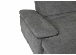 Hoeksalons|Slaapbanken|Hoeksalon Artus 371x260cm - stof - grijs met bedfunctie & opbergruimte