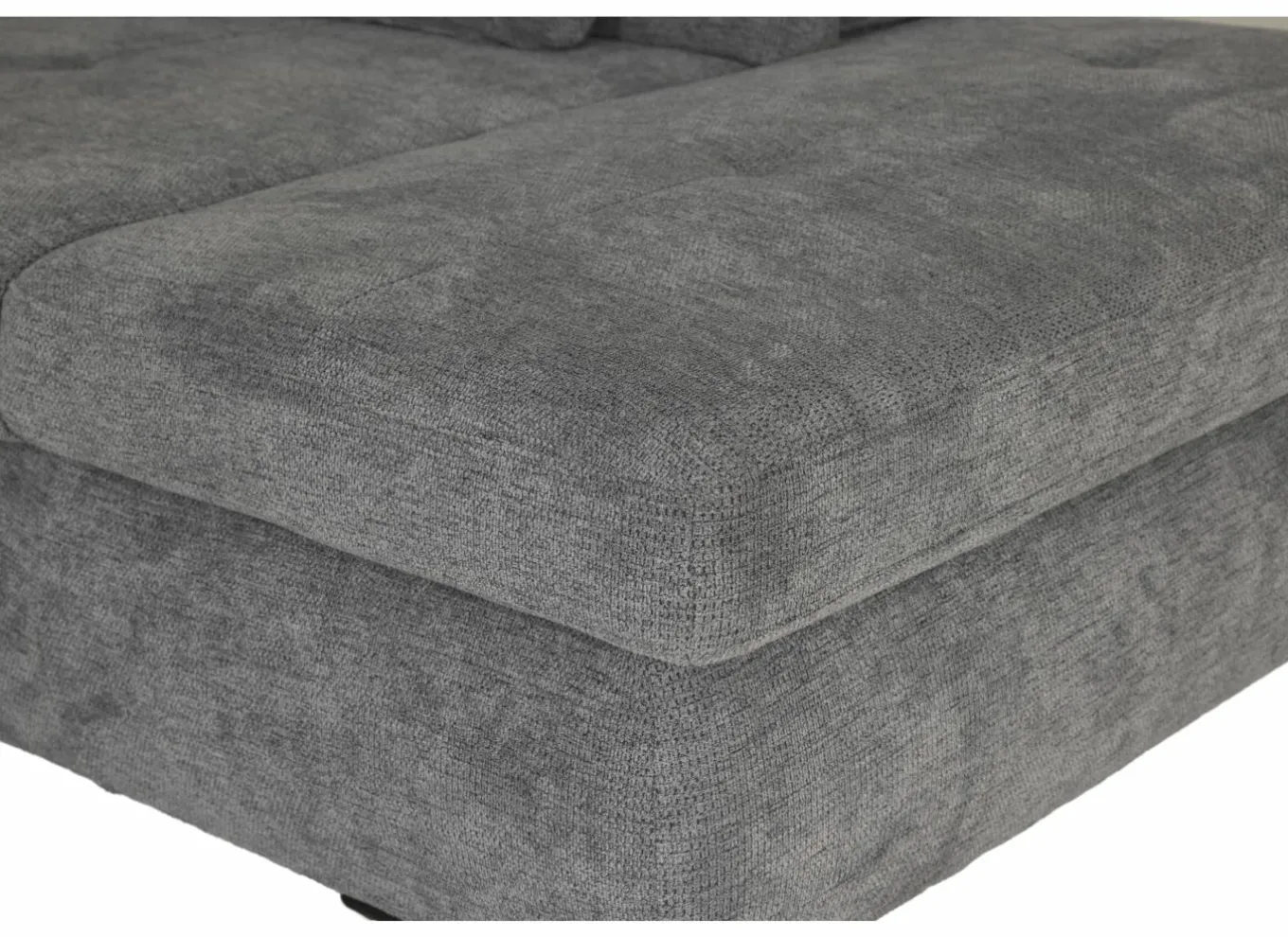 Hoeksalons|Slaapbanken|Hoeksalon Artus 371x260cm - stof - grijs met bedfunctie & opbergruimte