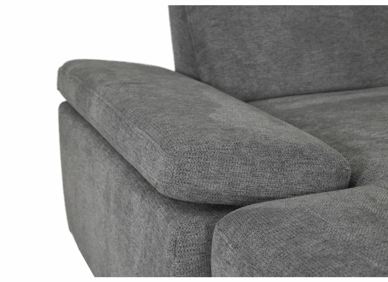 Hoeksalons|Slaapbanken|Hoeksalon Artus 371x260cm - stof - grijs met bedfunctie & opbergruimte