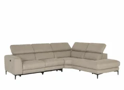 Hoeksalon Arya 293x241cm - stof - grijs met relax- Hoeksalons