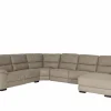 Hoeksalons|Hoeksalon Berry 372x292cm - stof - beige met relax