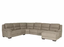 Hoeksalons|Hoeksalon Berry 372x292cm - stof - beige met relax