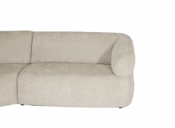 Hoeksalon Bled 411x174cm - stof - zand- Hoeksalons