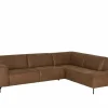 Hoeksalon Brenda 275x210cm - stof - cognac- Hoeksalons