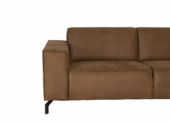 Hoeksalon Brenda 275x210cm - stof - cognac- Hoeksalons