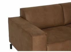 Hoeksalon Brenda 275x210cm - stof - cognac- Hoeksalons