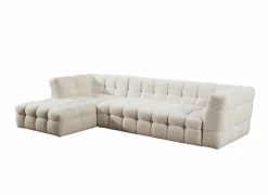 Hoeksalons|Hoeksalon Bubble 305x174cm - stof - wit