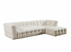 Hoeksalon Bubble 305x174cm - stof - wit- Hoeksalons