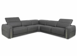 Hoeksalons|Hoeksalon Bush 290x290cm - leder - shalegrey