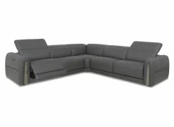 Hoeksalons|Hoeksalon Bush 290x290cm - leder - shalegrey