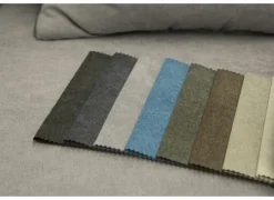 Hoeksalons|Hoeksalon Caro 272x197cm - stof - middengrijs met bedfunctie en opbergruimte