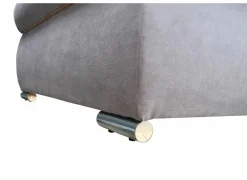 Hoeksalons|Hoeksalon Caro 272x197cm - stof - middengrijs met bedfunctie en opbergruimte