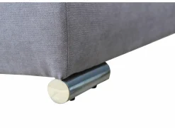 Hoeksalons|Hoeksalon Caro 272x197cm - stof - middengrijs met bedfunctie en opbergruimte