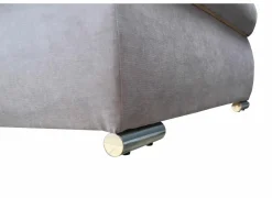 Hoeksalon Caro 272x197cm - stof - middengrijs met bedfunctie en opbergruimte- Hoeksalons