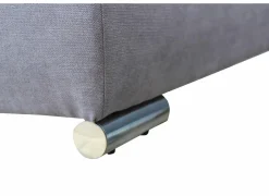 Hoeksalon Caro 272x197cm - stof - middengrijs met bedfunctie en opbergruimte- Hoeksalons