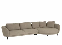 Hoeksalons|Hoeksalon Carre 356x160cm - stof - beige