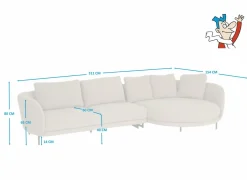 Hoeksalons|Hoeksalon Carre 311x154cm - stof - beige